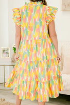 Blooming Personality Dress, Watercolor