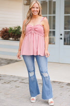 Blühendes Blumen-Top, Dusty Pink