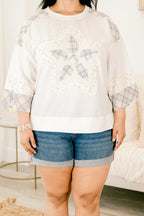 Boho Dreamer Top, White Combo