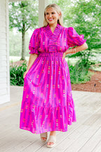 Bold In Bloom Dress, Magenta