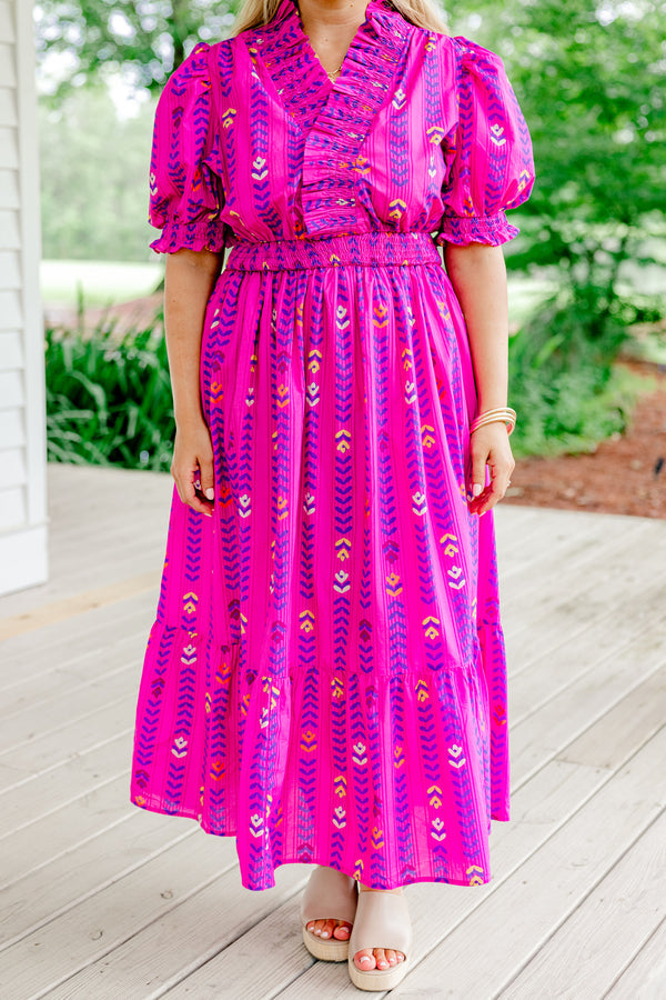 Bold In Bloom Dress, Magenta