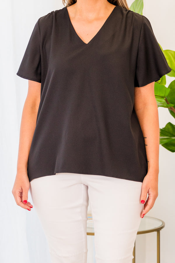 Break Room Chat Top, Schwarz