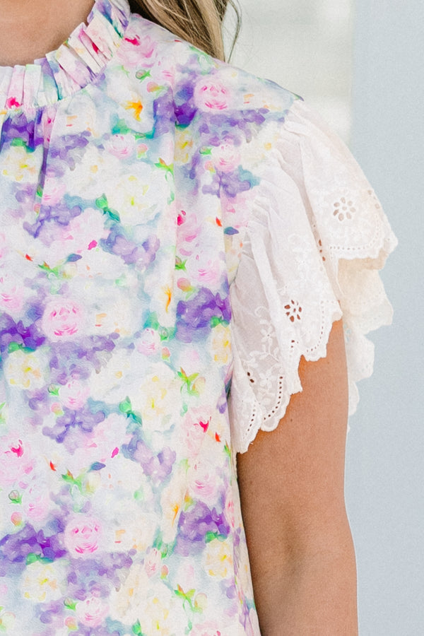 Breathe Freely Top, Lavender