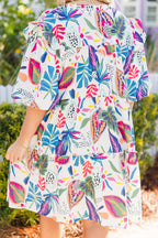 Breeze Through Paradise Dress, Pink Tropical