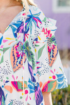 Breeze Through Paradise Dress, Pink Tropical