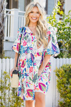 Breeze Through Paradise Dress, Pink Tropical