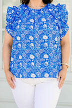 Bright Side Top, Blue