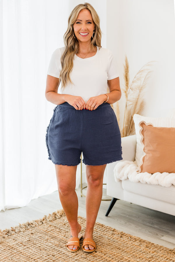 Bring Me Peace Shorts, Navy