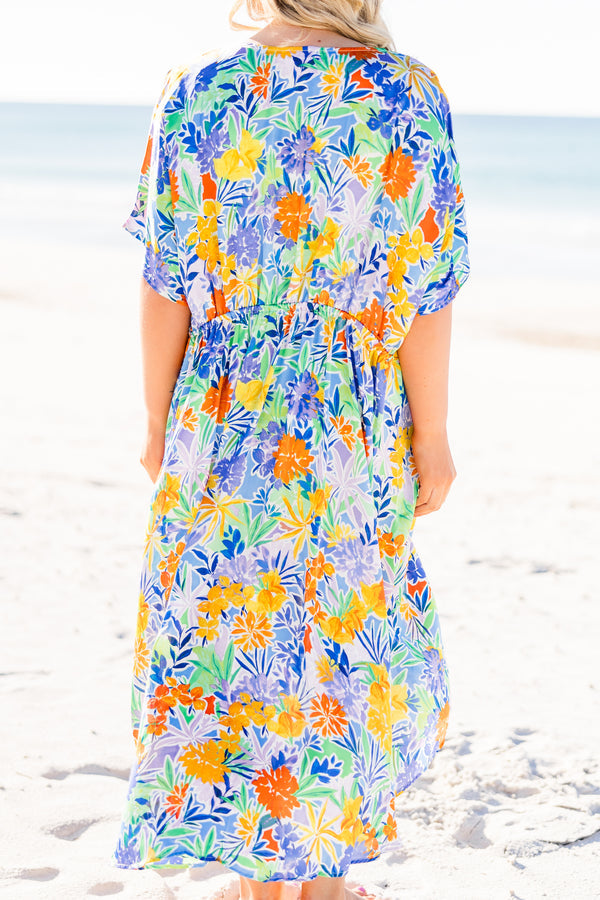 Building Sand Castles Kimono, Royal Multi