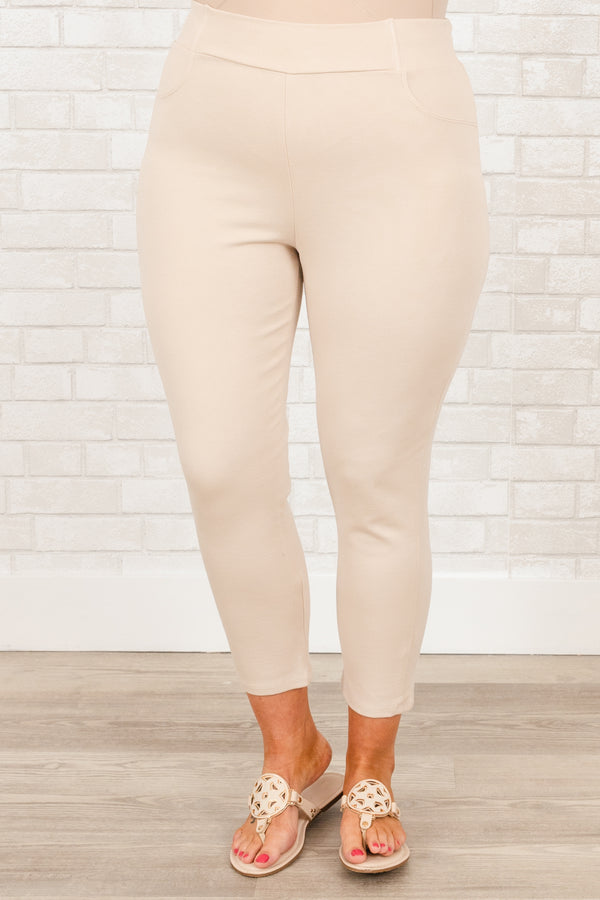 Business Lady Pants, Oatmeal