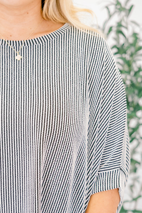 Busy And Bold Top, Black/White