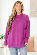 Sweater „Busy Being Me“, Fuchsia