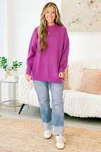 Sweater „Busy Being Me“, Fuchsia