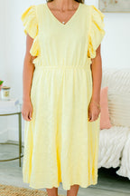 Busy Lizzy Kleid, Zitrone