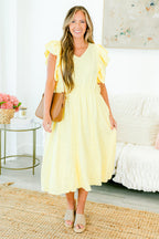 Busy Lizzy Kleid, Zitrone