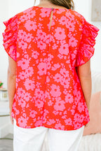 Buy Me Time Top, Red-Fuchsia