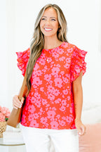 Buy Me Time Top, Red-Fuchsia