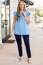 Buzz Word Top, Blau