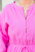 By The Coast Romper, Hot Pink
