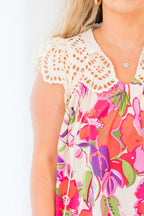 Call Me Rose Top, Ecru Pink