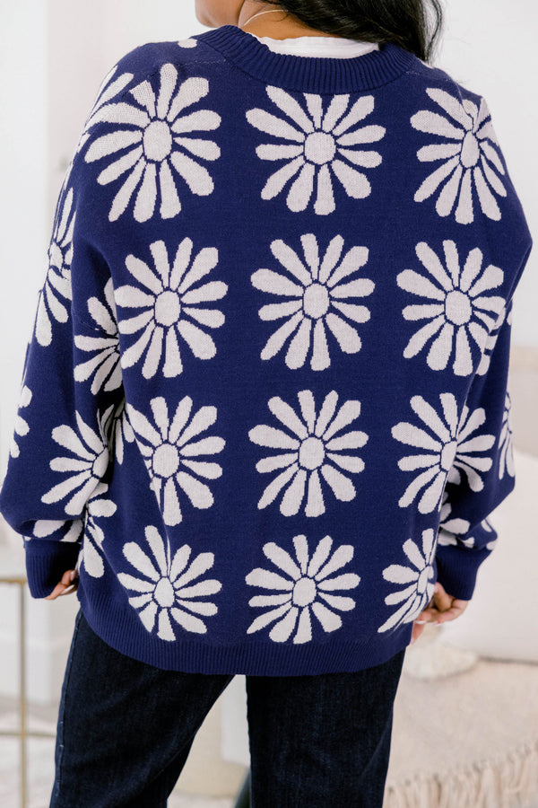 Call On Me Cardigan, Navy