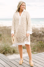 Call It Paradise Kleid, Creme