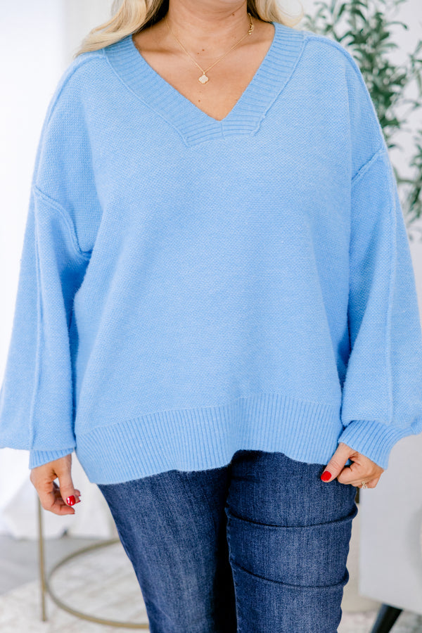 Came Back Better Pullover, Blau
