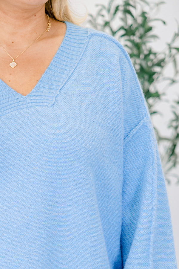 Came Back Better Pullover, Blau