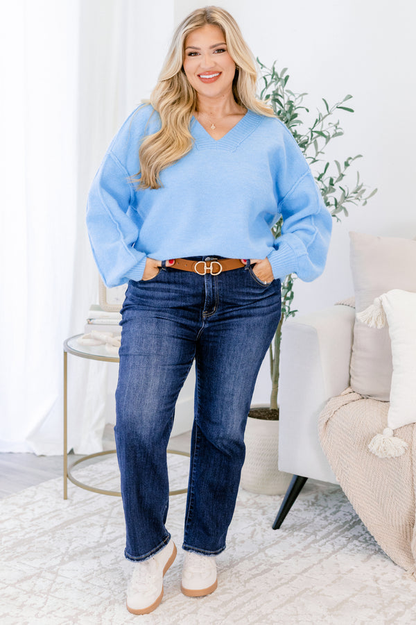 Came Back Better Pullover, Blau