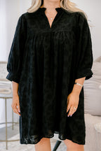 Can't Be Held Down Dress, Black Embroidery