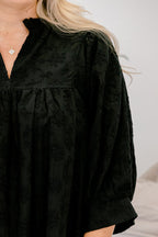 Can't Be Held Down Dress, Black Embroidery