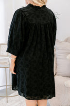 Can't Be Held Down Dress, Black Embroidery