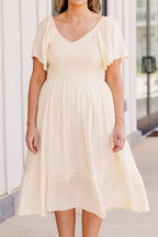 Can't Be Outdone Dress, Cream