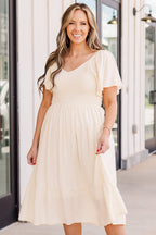 Can't Be Outdone Dress, Cream