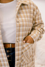 Can't Be Rushed Jacket, Brown Plaid