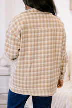 Can't Be Rushed Jacket, Brown Plaid