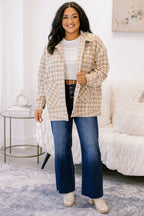 Can't Be Rushed Jacket, Brown Plaid