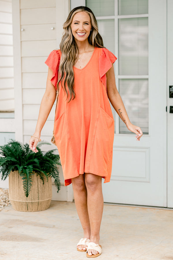 Can't Get Enough Dress, Orange