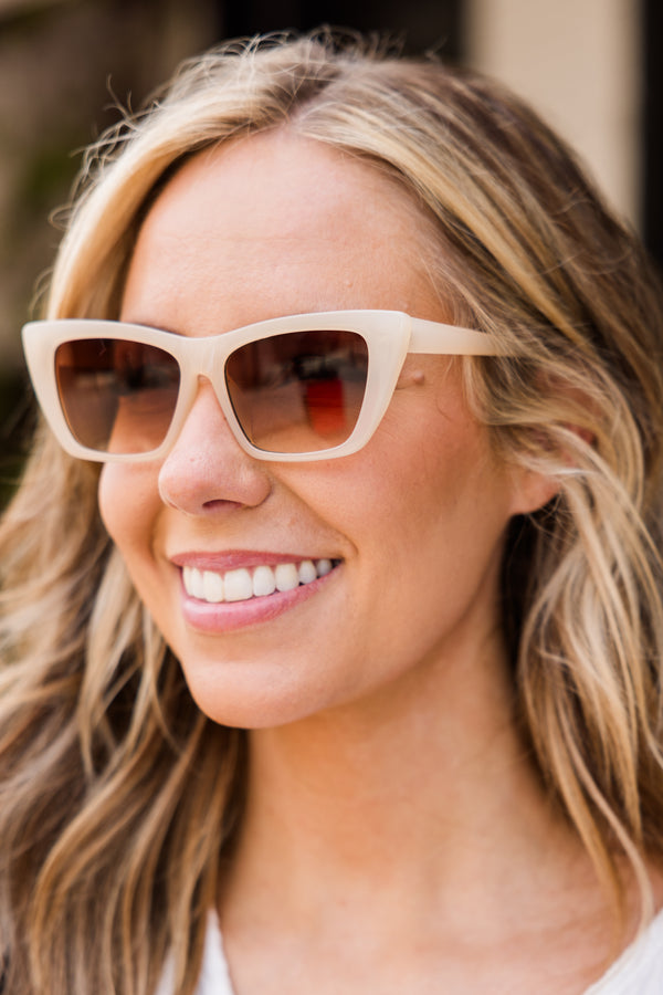 Can't Outshine Me Sonnenbrille, Creme