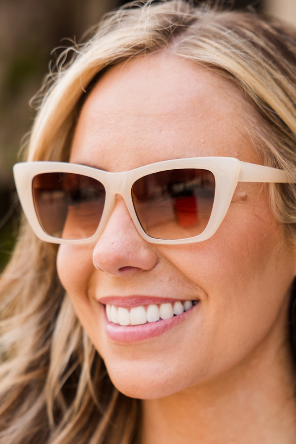 Can't Outshine Me Sonnenbrille, Creme