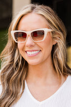 Can't Outshine Me Sonnenbrille, Creme