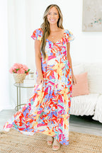 Captured By You Dress, Red Multi