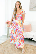 Captured By You Dress, Red Multi