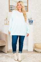 Caribbean Splash Pullover, Neon Blue