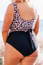 Catch Flights Swim Top, Leopard