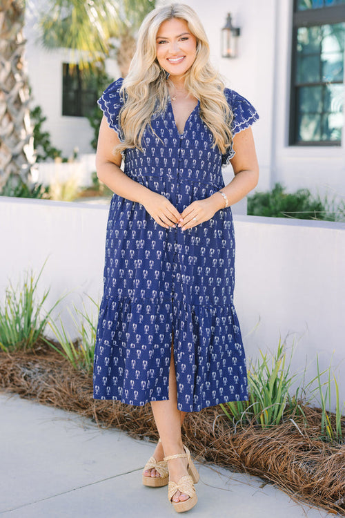 Catch Of The Day Dress, Navy