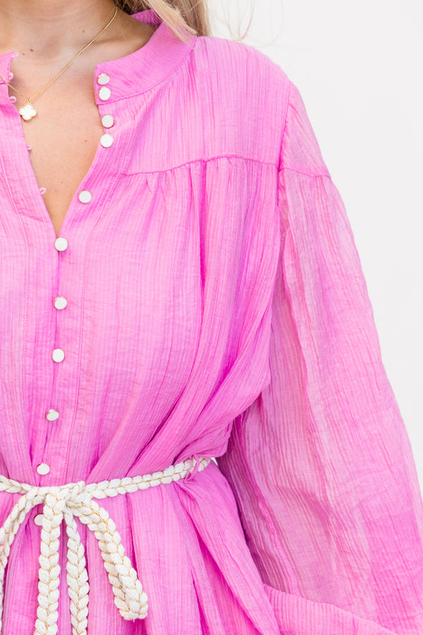 Caught In Between Dress, Pink