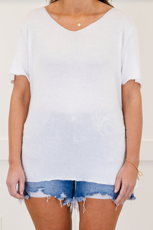 Caution To the Wind Top, Off-White