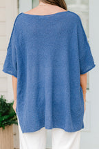 Celebrating Life Sweater, Denim Blue
