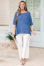 Celebrating Life Sweater, Denim Blue